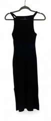 Old Navy Black Ribbed Bodycon Dress S High Neck Sleeveless Stretch