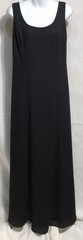 Onyx Nite A-Line Maxi Sleeveless Dress Gown 10 Blk scoopNeck Flare Formal Prom