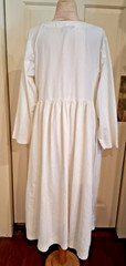 TRUE VINTAGE « RUMBA » OFF WHITE IVORY BOHO COTTAGECORE COTTON DRESS