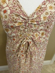 Jessica Simpson Pink Floral Print Romantic Sundress, Medium