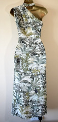 £195 REISS ADELIA Jungle Botanical Asymmetric Dress UK 8 Wedding Races Cruise
