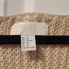 Vintage Forever 21 Knit Flowy Summer Dress beige/pink