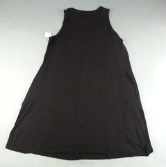 NWT NEW Women&rsquo;s XL Black Sleeveless Scoop Neck Swing T-Shirt Dress