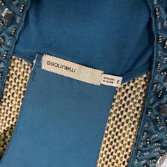Maurices Blue Beaded Tiered Babydoll Dress Y2K Boho Plus Friendly Size 2