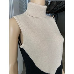 Chelsea & Theodore Cashmere Wool Knit Turtleneck Dress Medium Color Block