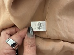 Cushnie et Ochs 100% Silk Beige V-Neck Slip Midi Dress Size 4 Small MSRP ~$1595