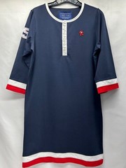 Grateful Dead Womens Navy Henley Dress By SEC.119 With Dancing Bear Logo Size S