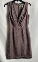 MaxandCleo Women&rsquo;s Blush Mauve Textured V-Neck Sleeveless Dress Size 2 NWT