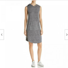 B COLLECTION BY BOBEAU WOMEN&rsquo;S SLEEVELESS HOODED DRESS(GRAY MINI LEOPARD XL)NWT