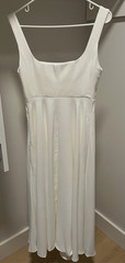 Odd Muse White Squareneck Midi Dress Size Medium