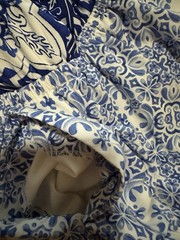 Express Women’s Blue White Mediterranean Spaghetti Strap Tie Maxi Pockets S
