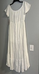 Indigo Rose high low rayon dress pullover with gold buttons M new with tags!