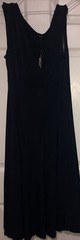 Forever 21 Navy Wispy A Line Dress Sz 1X Sleeveless Spandex Blend Full Skirt