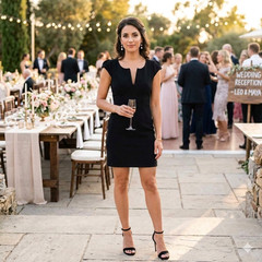 Lulus Black Bodycon Dress XS Cocktail Party Split V-Neck Exposed Zipper LBD Sexy