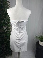 Kendall & Kylie White Strapless Mini Dress Small
