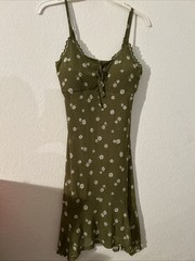 Women’s No Boundaries Mesh Hanky Dress Medium (8-10) NWT Vendor Green