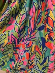 Lilly Pulitzer Green Multicolor Tropical Leaf Print Dress