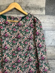 Free People Mini Dress Size Small Green Floral The Avenue Autumn Boho Smock