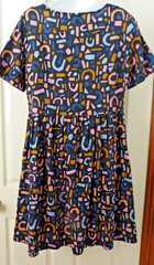 Princess Highway Size 6 Multicoloured Modern Art Maxi Dress Linen Blend