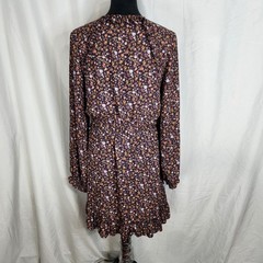 New CURRENT AIR Size Medium Purple Ditsy Floral Ruffled Tiered Cottagecore Dress