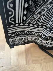 lovely HASLEMERE COLLECTIONS ladies long cotton black multiprint kaftan one size