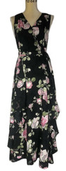 Arthur Tahari Dress Maxi Gown 4 Flare Sleeveless Formal Evening Belt Floral $188