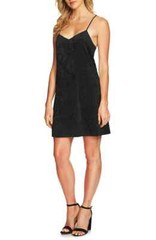 $291 Cece Women&rsquo;S Black Velvet V-Neck Sleeveless A-Line Cocktail Slip Dress 12