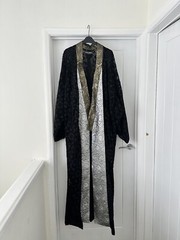 £4800 Dolce & Gabbana Black Lace Kimono Dress IT 38 Runway Isabella Rossellini