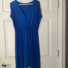 Nicole Miller Women&rsquo;s Blue Bathing Suit Cover Up /Dress V-Neck Size XL