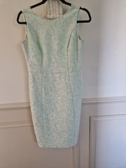 Red Herring Dress Size 10 Short Sleeveless Mint Green White Lace Wedding Summer