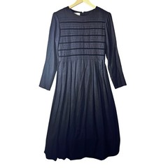 Modest Maxi Dress Sarah Elizabeth Women’s Black Long Sleeve Cottagecore Prairie