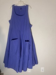 Dress To Kill One Size Fits All Lagenlook Bluish Dress Sleeveless Pockets