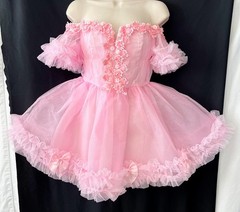 Sugar Thrillz Size XS Pink Ruffle & Bow Dress Tulle Dolls kill