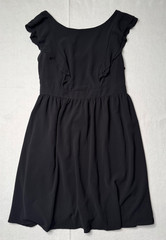 Fervour Women&rsquo;s Black Zip Tie back Dress Lined Polyester Machine Washable 1X