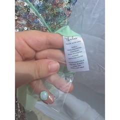 Lulus Mint Green Iridescent Sequin Mini Dress V-Neck Racerback 31480L Womens XS