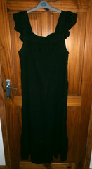 F&F – BLACK COTTON MAXI SUNDRESS WITH BACK TIE DETAIL – SIZE 16