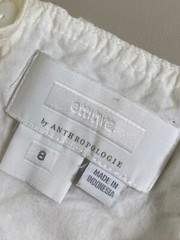 Anthropologie Alice White Eyelet Midi Crop Jumpsuit size 8 Wide leg Cottagecore