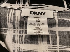 NWT DKNY Plus Size Collared Button Down Dress, size 20W, $139