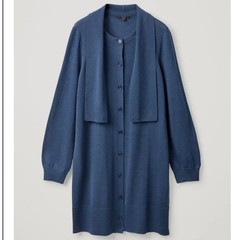 COS Cardigan Wool Button Front Sweater Dress With Tie NWOT