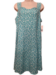 SO Sonoma Junior Blue Turquoise Sleeveless Floral Dress Size 2XL NEW