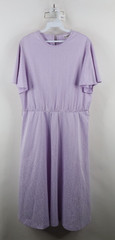 Vtg 90s Babydoll Fairy Womens Large Polkadot Fairy Sleeve Knit Maxi Dress USA
