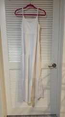 SO White Solid Sleeveless Scoop Neck Adjustable Strappy Maxi Dress Women&rsquo;s M