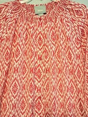 Maeve Anthropologie Mini Shirt Dress L Frequencies Ikat Button Front Boho Vacay