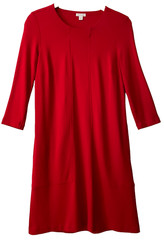J. Jill size S bright Christmas red ponte knit dress with 3/4 sleeves Holiday