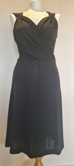 VGC MAXMARA LITTLE BLACK DRESS Chic Crepe Elegant Draped UK 8-10