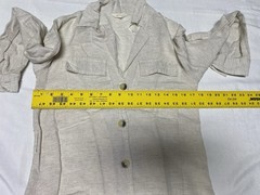 Sim And Sam Linen Blend Long Sleeve Button Up Shirts Dress Size Medium (aa)