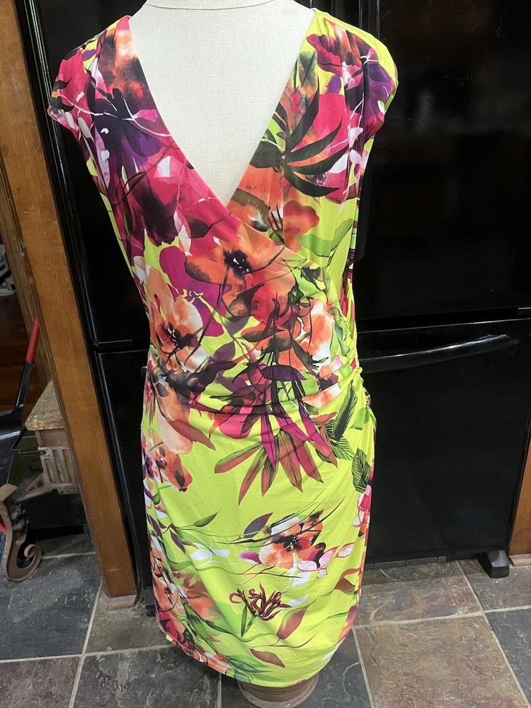 Ronni Nicole Dress Women&rsquo;s Sz 14-multi Color Floral-S&rsquo; Less-679-NWT