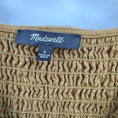 Madewell Flannel Lucie V-Neck Smocked Mini Dress Weathered Olive Women&rsquo;s Small