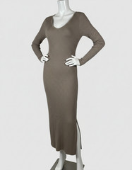 Freshman 1996 Women&rsquo;s Juniors Gray Knit V-Neck Twisted Back Dress Size S.