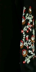 MAI & FUN Middle Eastern Moroccan Arabic Style Black Floral Kaftan Dress Size XL